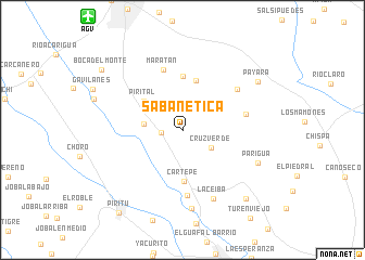 map of Sabanetica