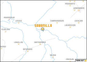 map of Sabanilla