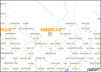 map of Sabanilla