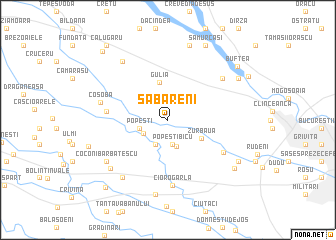 map of Săbăreni