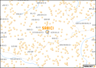 map of Šabići