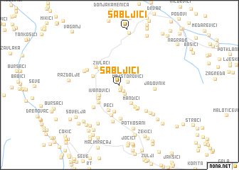map of Sabljići