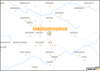 map of Sabon Gari NʼDakka