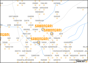 map of Sabon Gari
