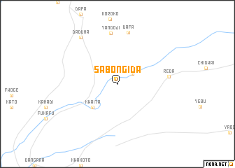 map of Sabon-Gida