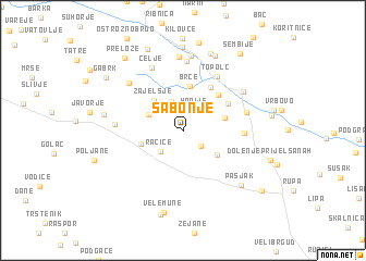 map of Sabonje