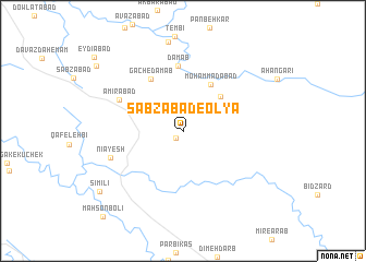 map of Sabzābād-e ‘Olyā