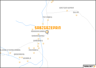 map of Sabz Gaz-e Pā\