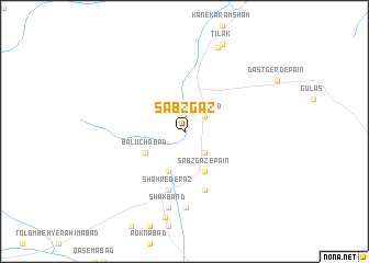 map of Sabz Gaz
