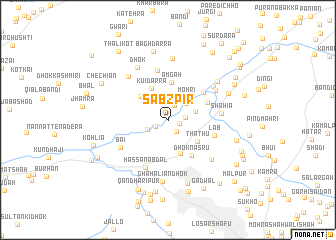 map of Sabz Pīr