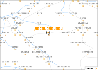 map of Săcălăşău Nou