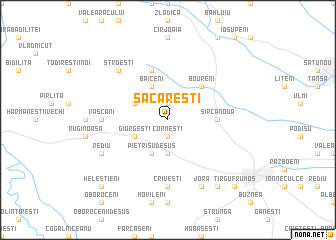 map of Săcăreşti