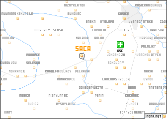 map of Šaca
