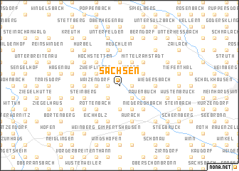 map of Sachsen