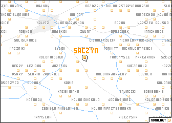 map of Saczyn