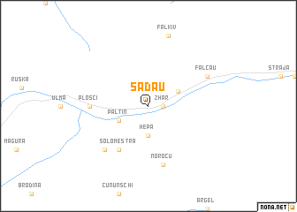 map of Sadău