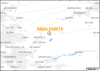 map of Saddleworth
