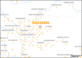 map of Şādeqābād