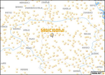 map of Šadići Donji