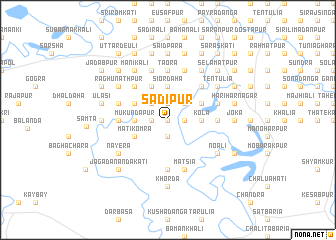 map of Sādipur