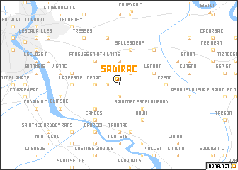 map of Sadirac