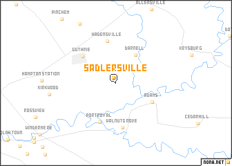 map of Sadlersville