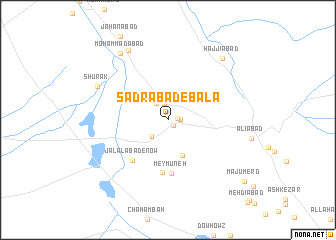 map of Şadrābād-e Bālā