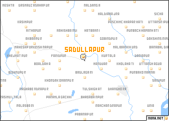 map of Sādullāpur