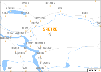 map of Sætre