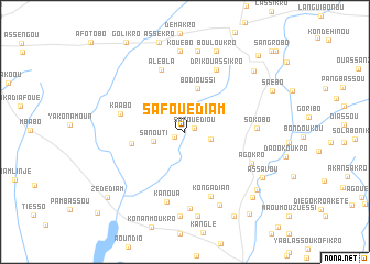 map of Safoué-Diam