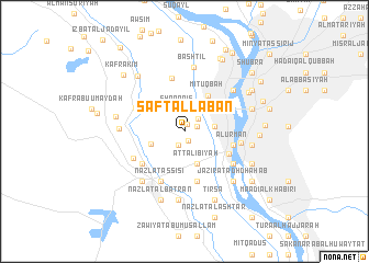 map of Şafţ al Laban