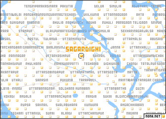 map of Sāgardighi