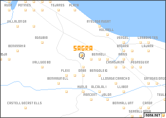 map of Sagra