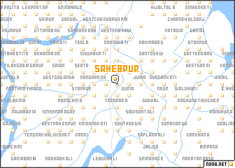 map of Sāhebpur