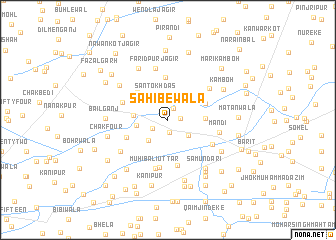 map of Sāhibewāla
