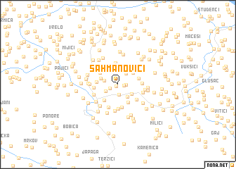 map of Šahmanovići