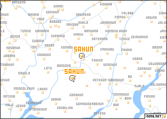 map of Sahun