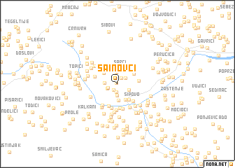 map of Šainovci