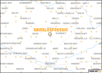 map of Sains-lès-Fressin