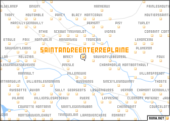 map of Saint-André-en-Terre-Plaine