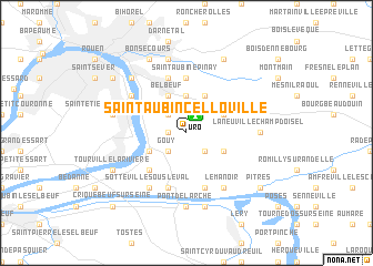 map of Saint-Aubin-Celloville