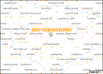 map of Saint-Aubin-des-Grois