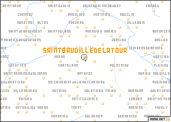 map of Saint-Baudille-de-la-Tour