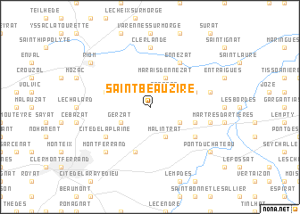 map of Saint-Beauzire