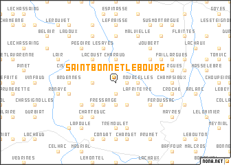 map of Saint-Bonnet-le-Bourg