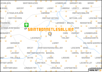 map of Saint-Bonnet-lès-Allier