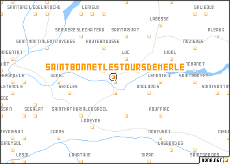 map of Saint-Bonnet-les-Tours-de-Merle