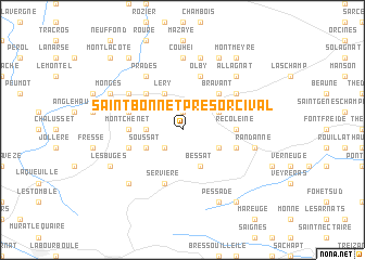 map of Saint-Bonnet-près-Orcival