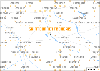 map of Saint-Bonnet-Tronçais