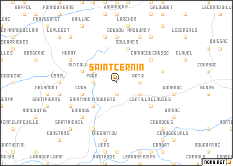 map of Saint-Cernin